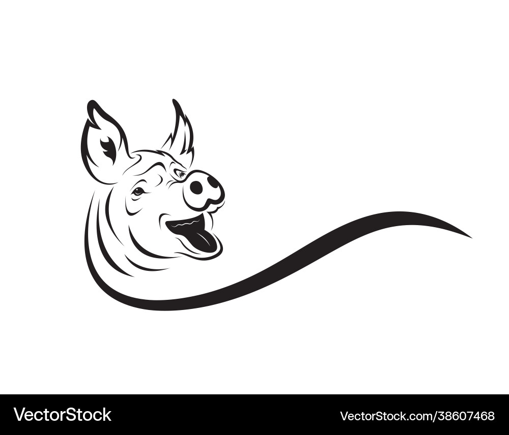 Pig head design on white background farm animals Pig head design on white background farm animals Vector Image