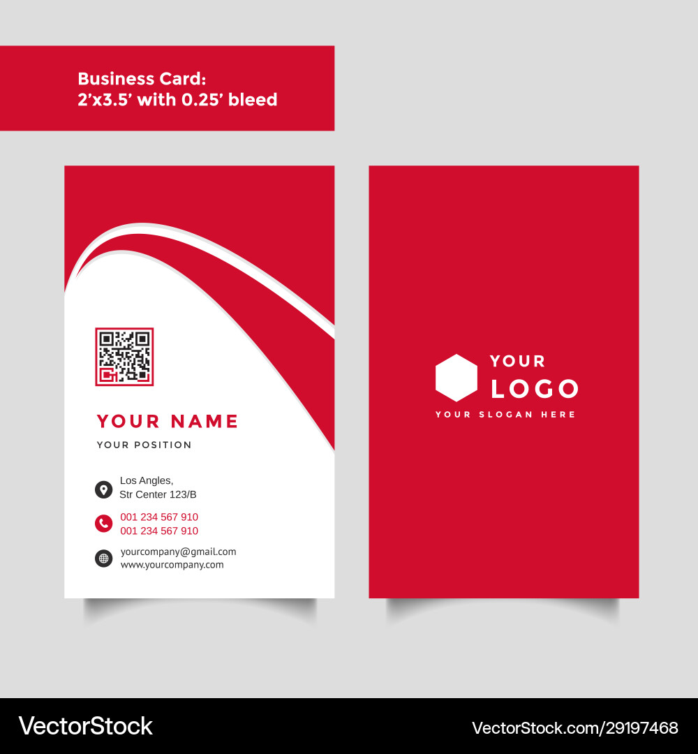 Professional creative business card template Professional creative business card template vector image