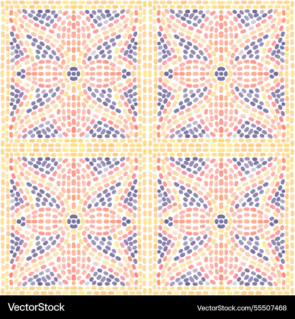 Seamless patterns with geometric mosaic drawing Seamless patterns with geometric mosaic drawing vector image