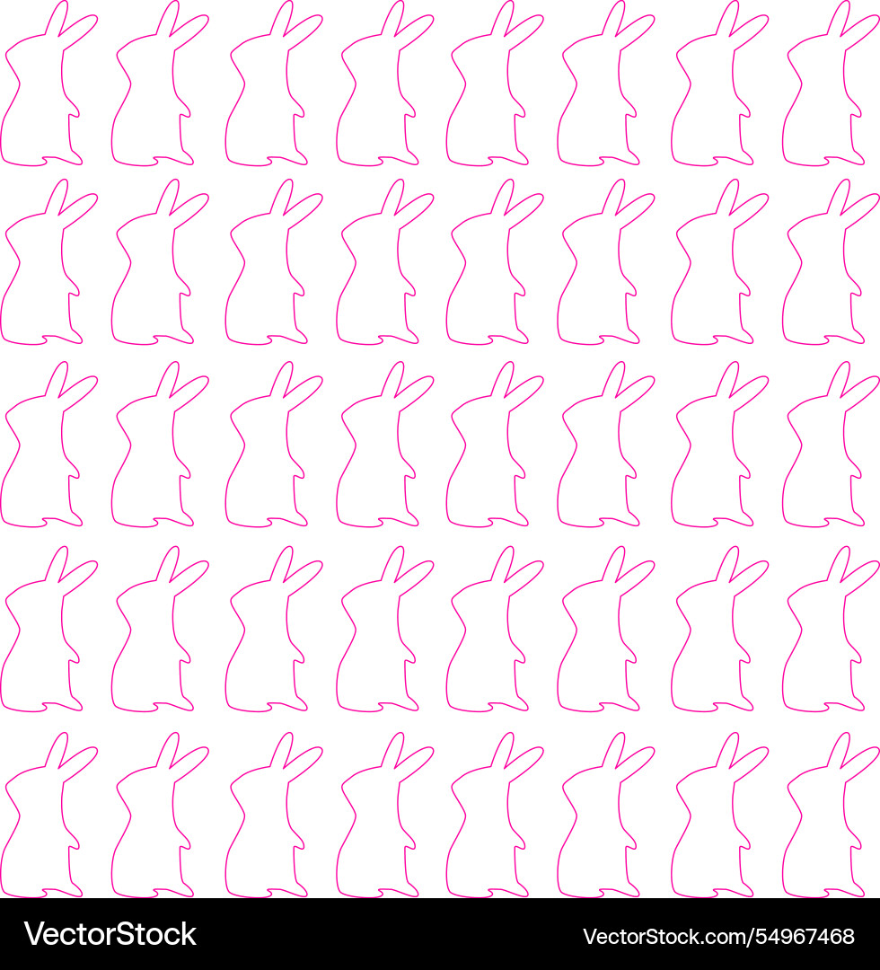 Spring bunnies design pattern texture Vector Image