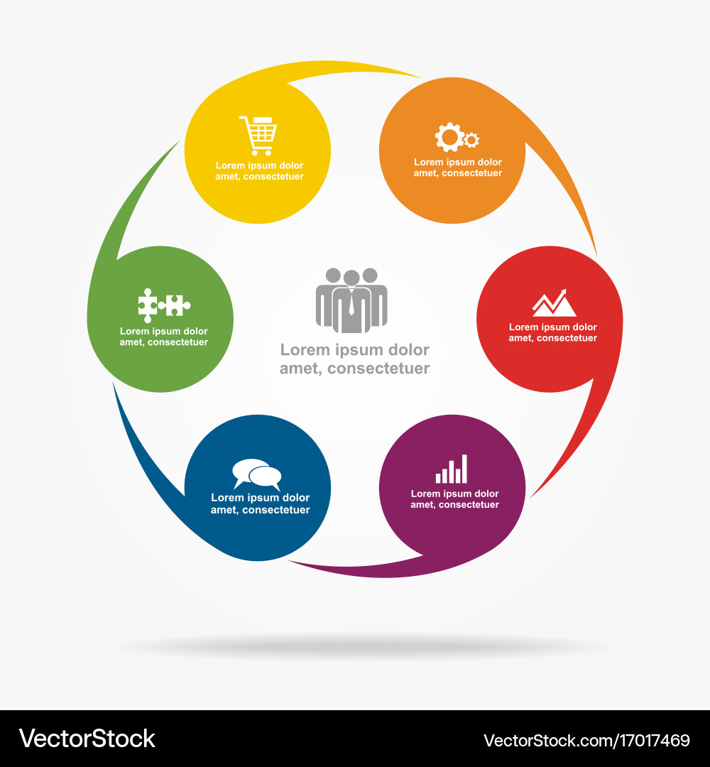 Infographic template can be used for workflow vector image