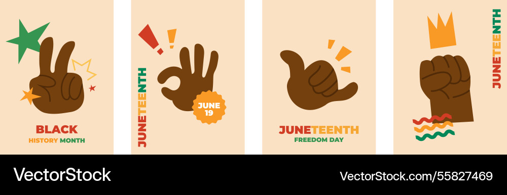Juneteenth freedom day a celebration of american Juneteenth freedom day a celebration of american vector image