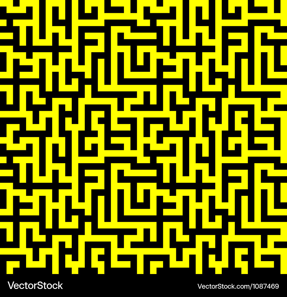 Pixel Maze Pattern - Seamless vector image