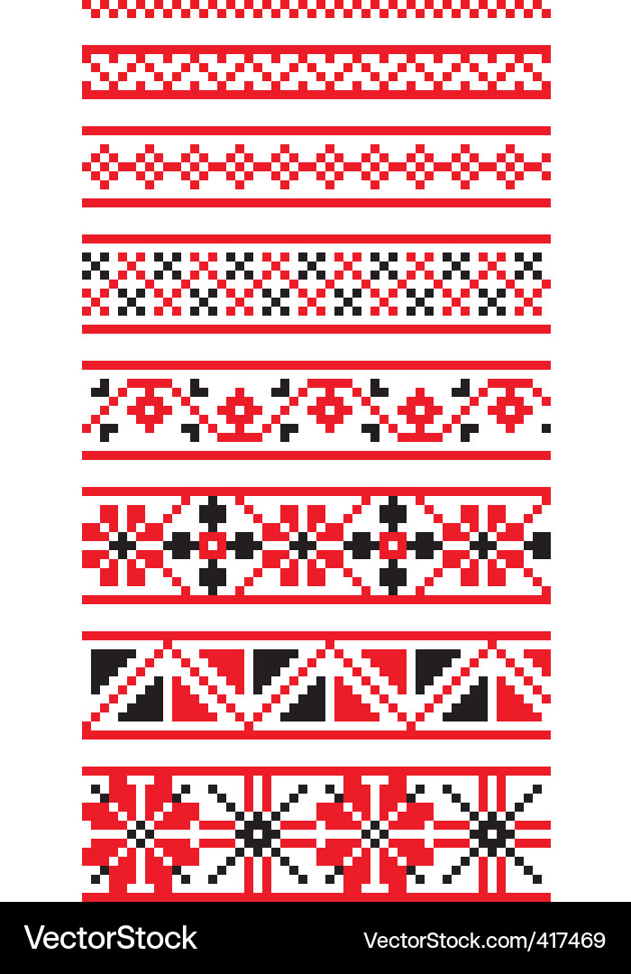 Russian Folk Patterns vector image