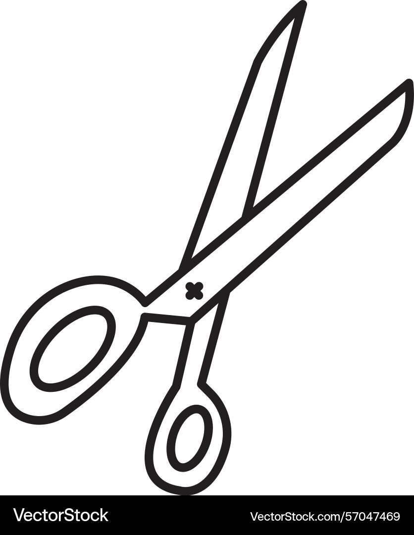 Scissors line icon design Vector Image