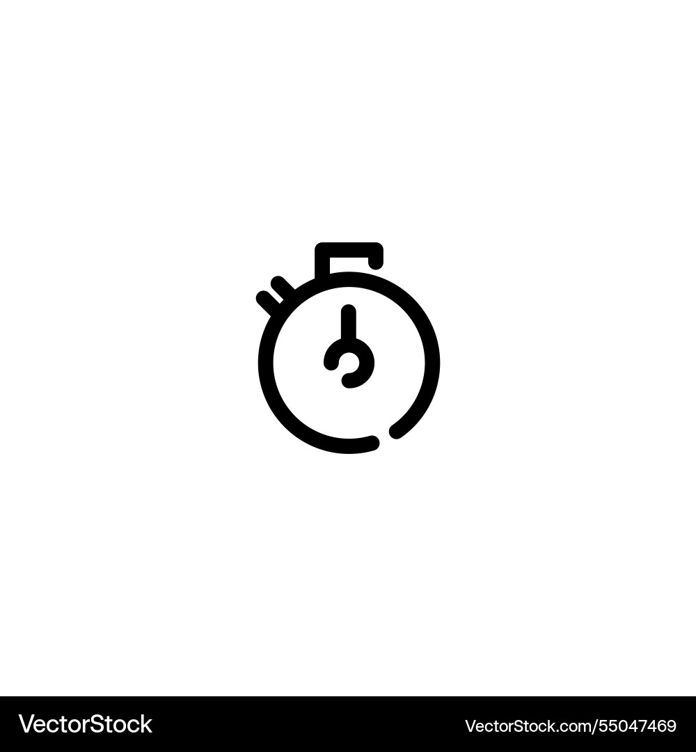Timer-incomplete-line-art-icon-template Timer-incomplete-line-art-icon-template Vector Image