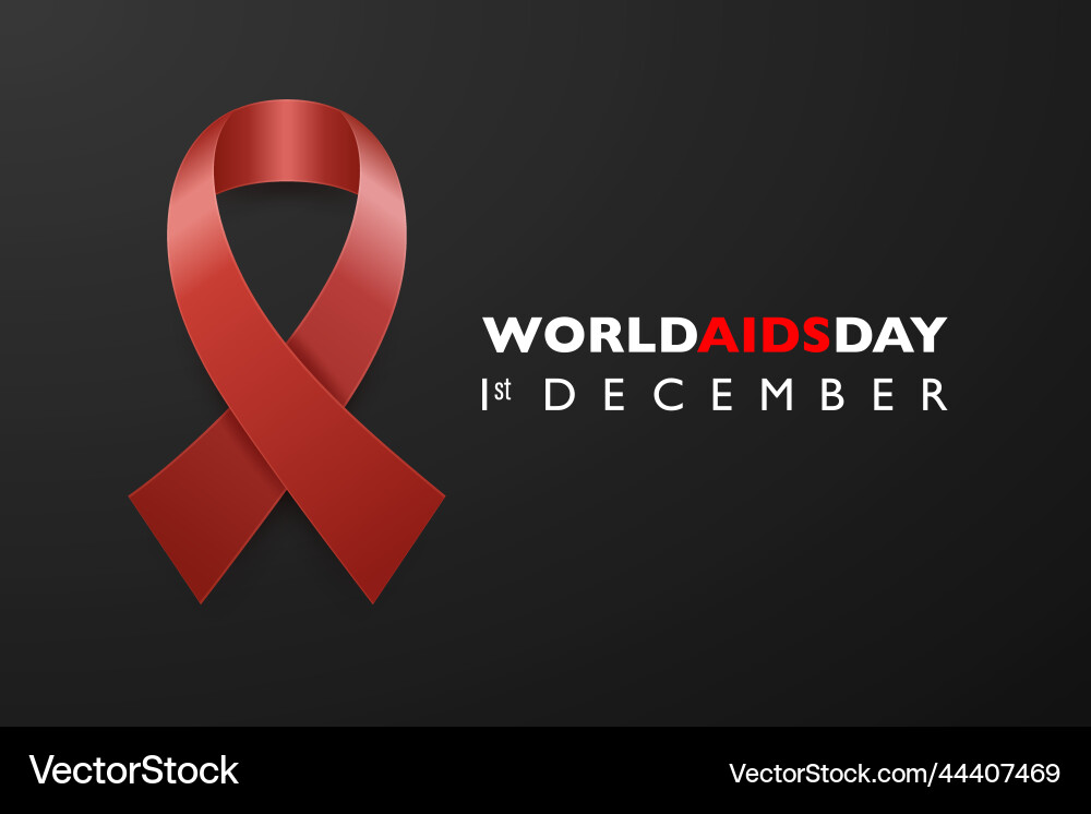 World aids day banner - awareness red silk World aids day banner - awareness red silk vector image