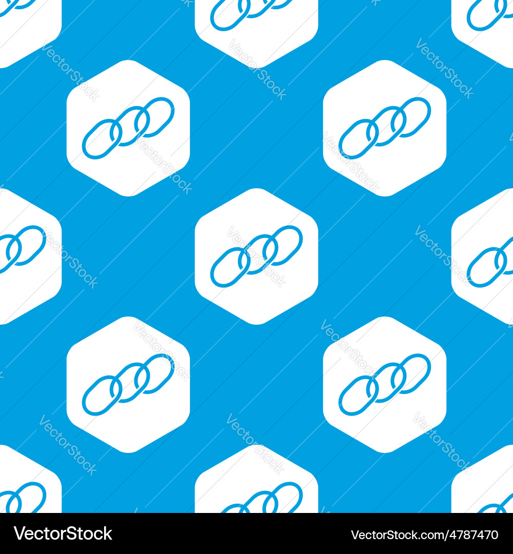 Chain hexagon pattern Vector Image
