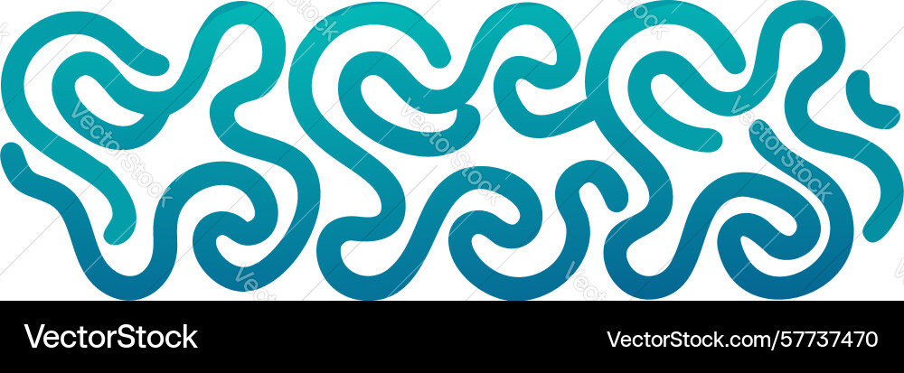 Curly swirly lines pattern playful abstract vector image