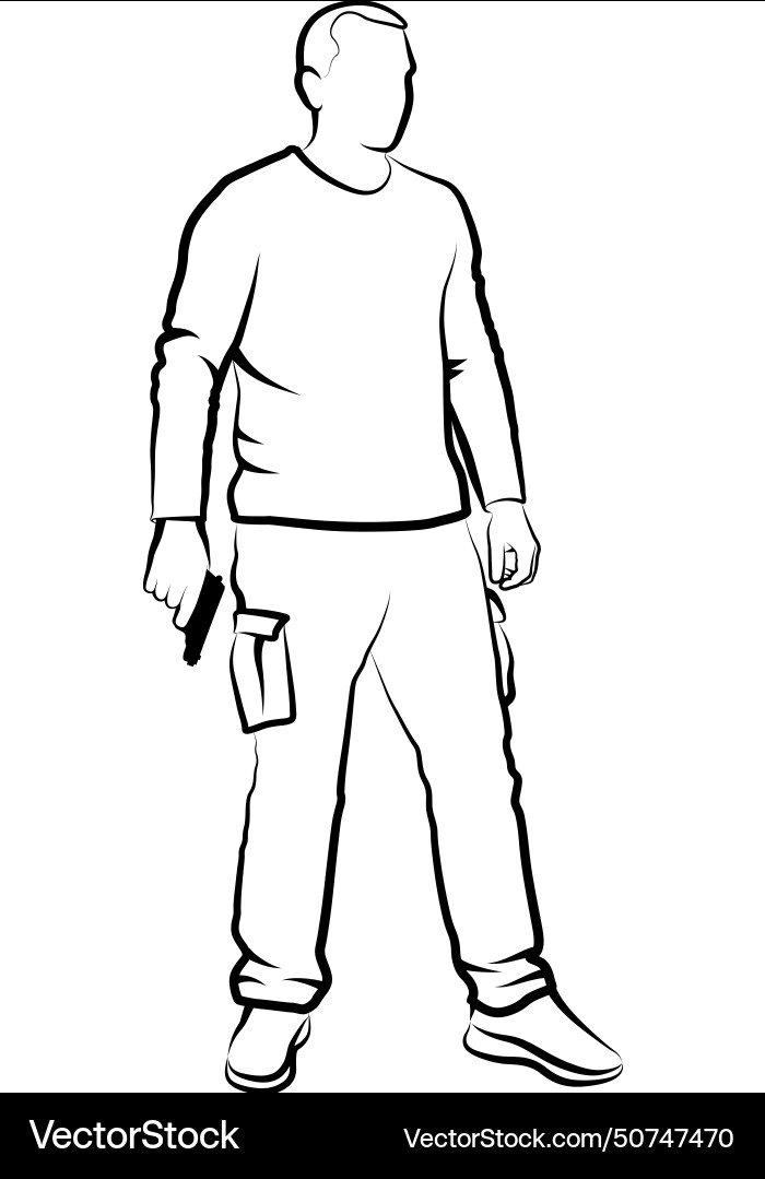 Pistol Royalty Free Vector Image - VectorStock