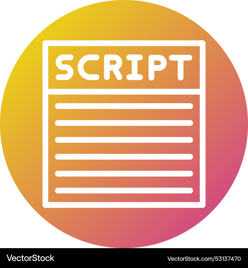 Script icon design Vector Image