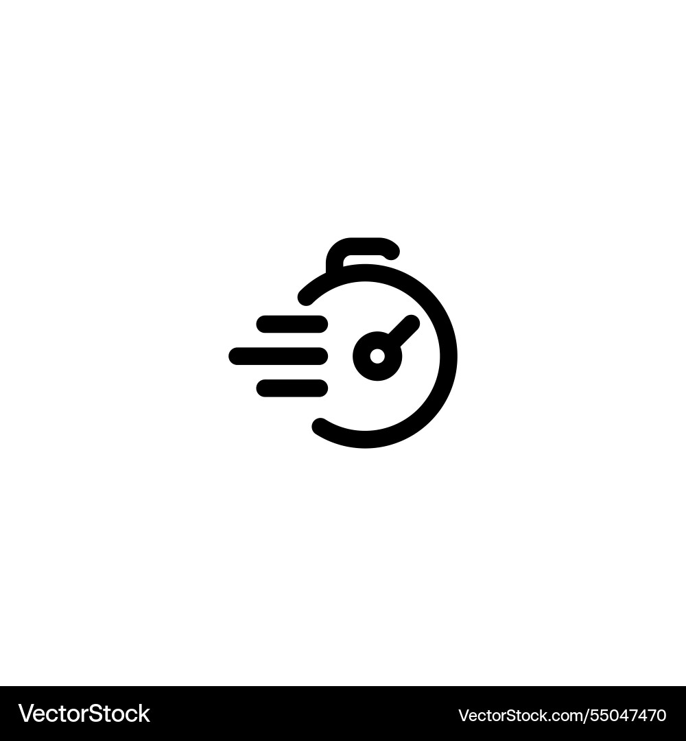 Timer-incomplete-line-art-icon-template Vector Image