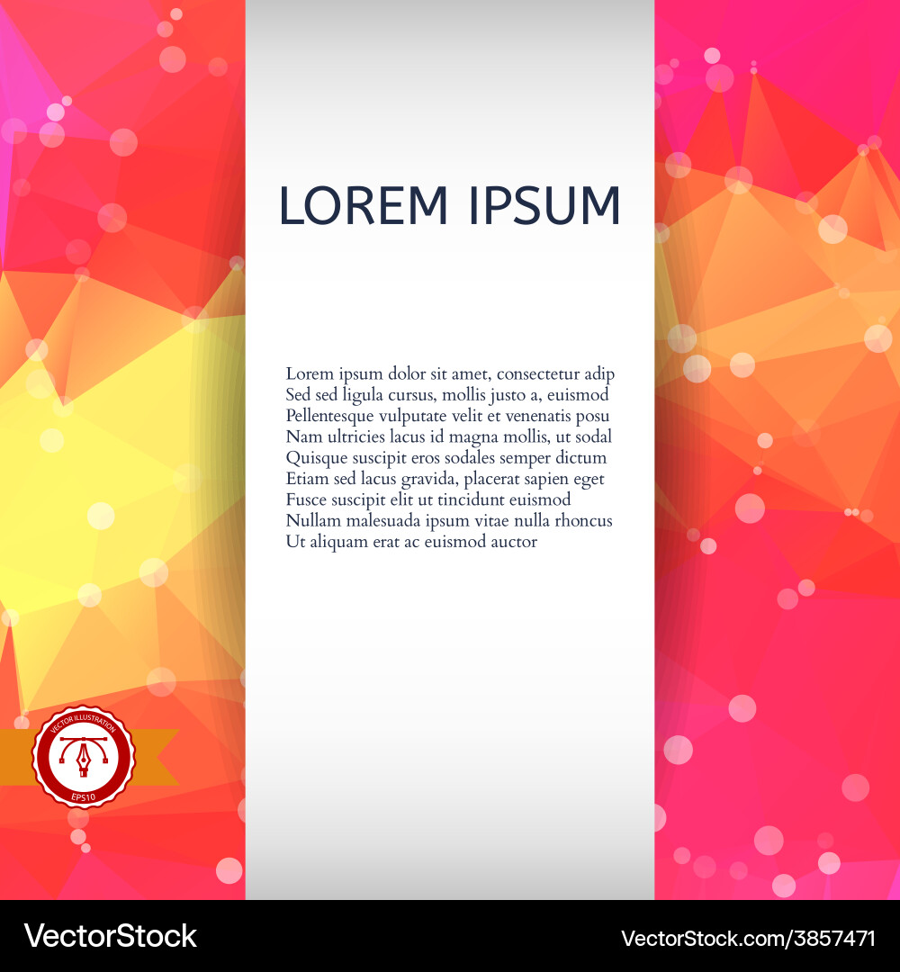 Abstract colorful triangles background Vector Image