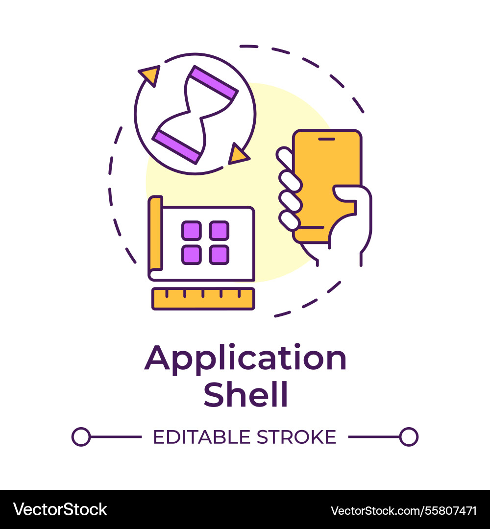 Application shell multi color concept icon Application shell multi color concept icon vector image
