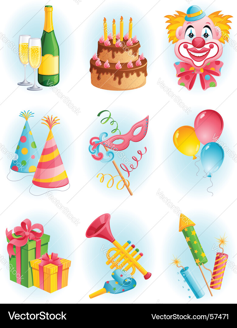 Celebration Party Elements Vector Image
