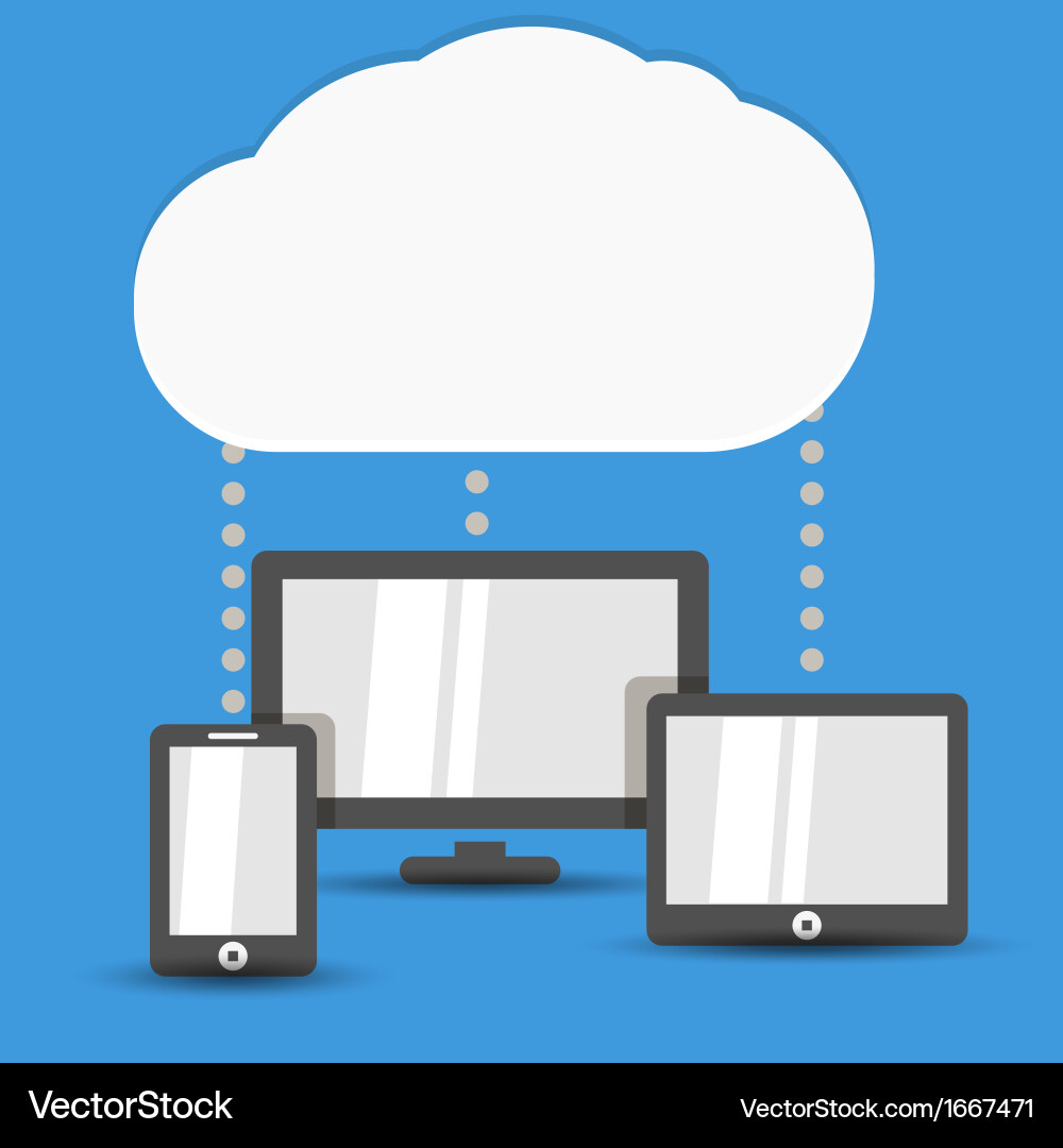 Cloud Computing Icons vector image
