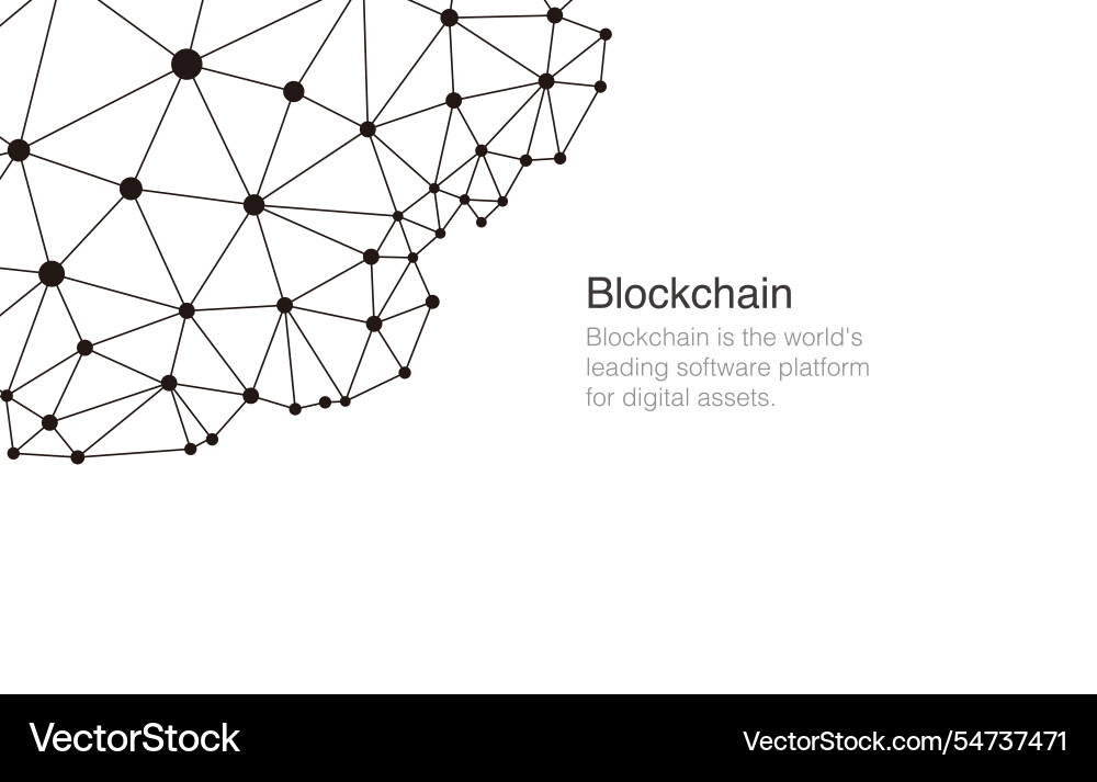 Digital background of blockchain or science vector image