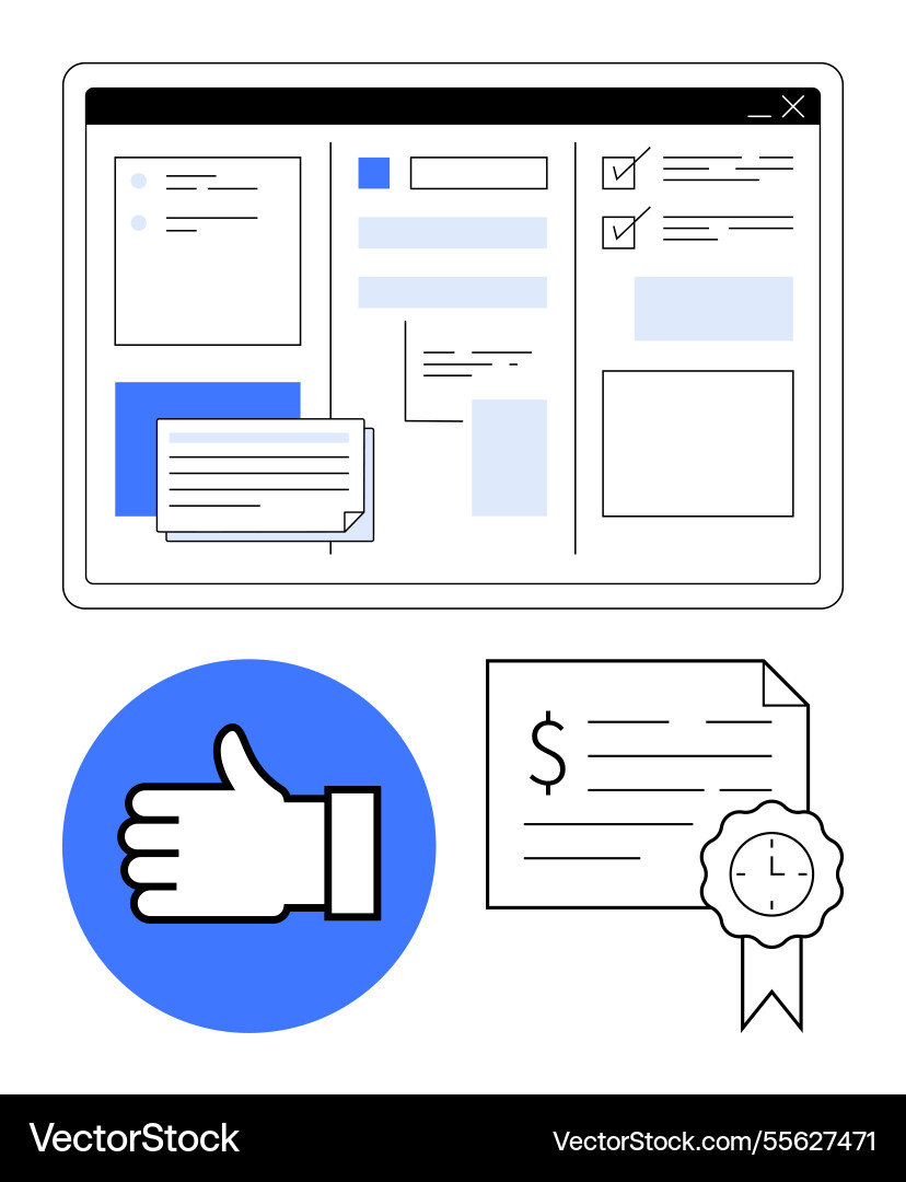 Digital productivity with task management Vector Image