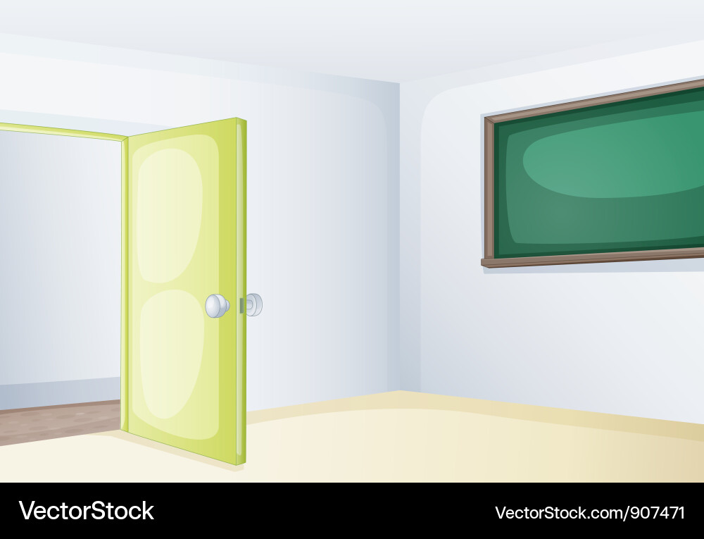 Empty School Hallway vector image