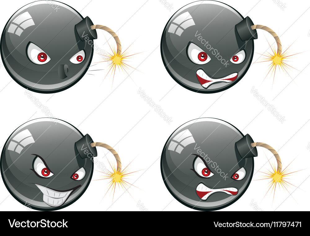 Evil Exploding Bomb Vector Image