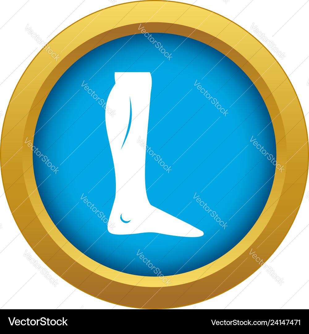 Human leg icon blue isolated Royalty Free Vector Image
