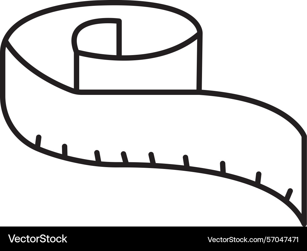 Measuring tape line icon design Vector Image