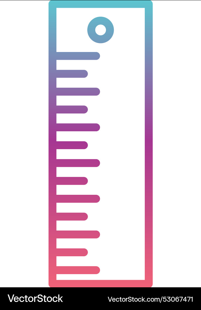 Ruler line gradient design Vector Image