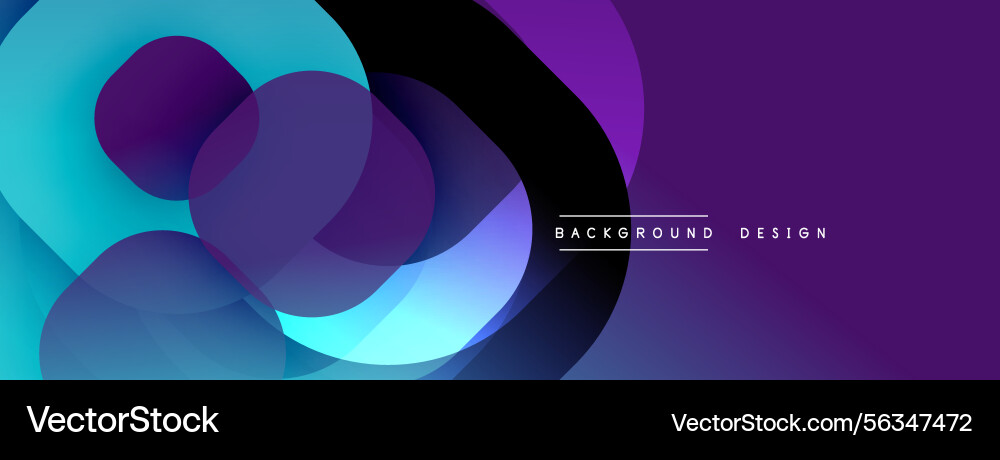 Abstract fluid shapes overlap creating dynamic Vector Image