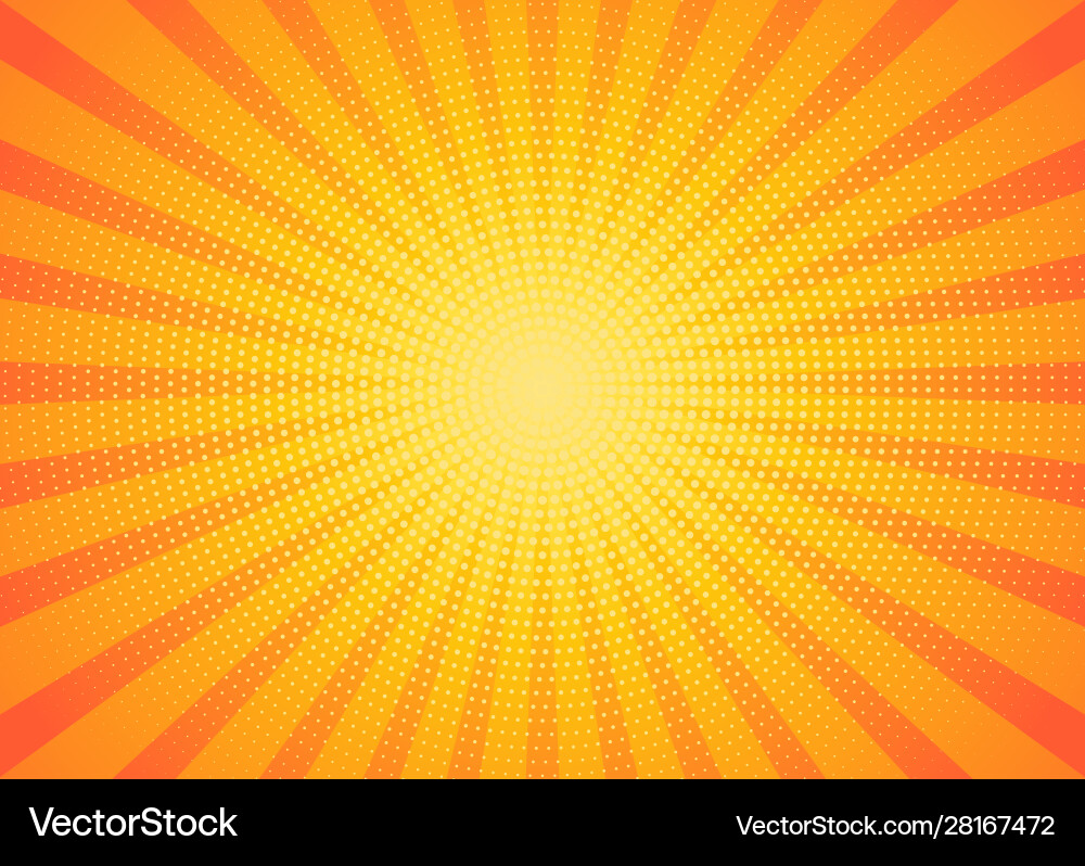 Dynamic Pop Art Rays Background vector image