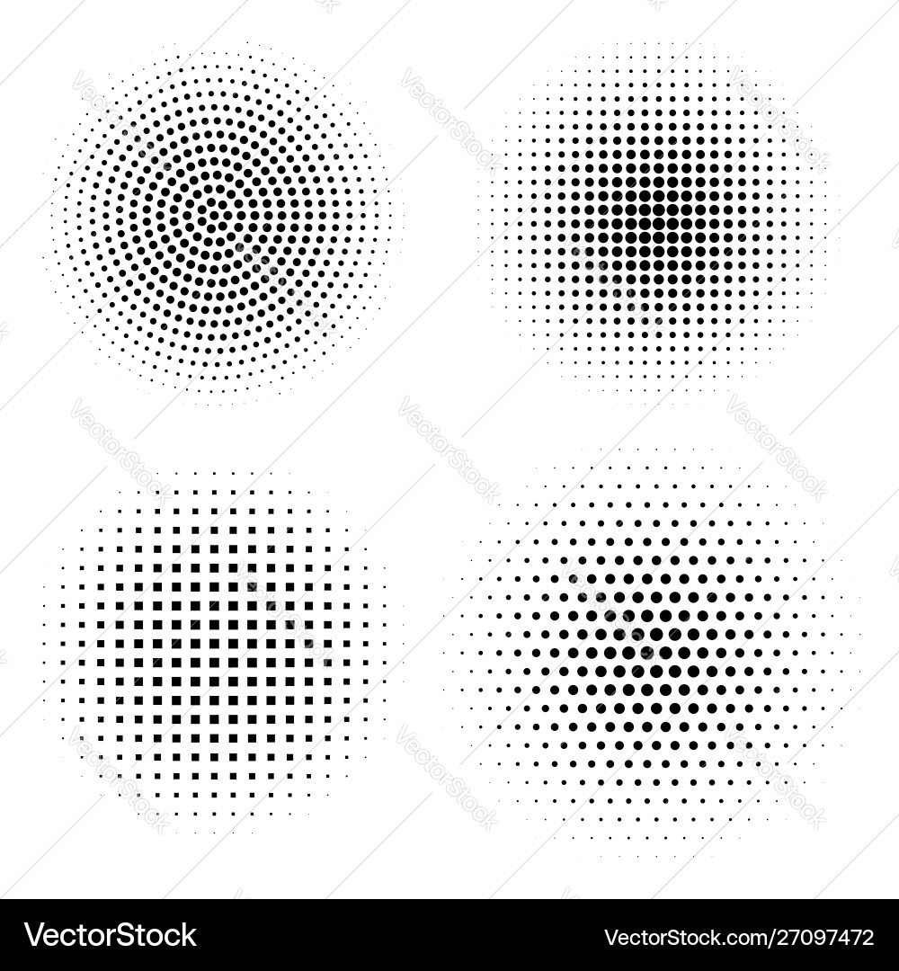 Halftone Circle Pattern vector image