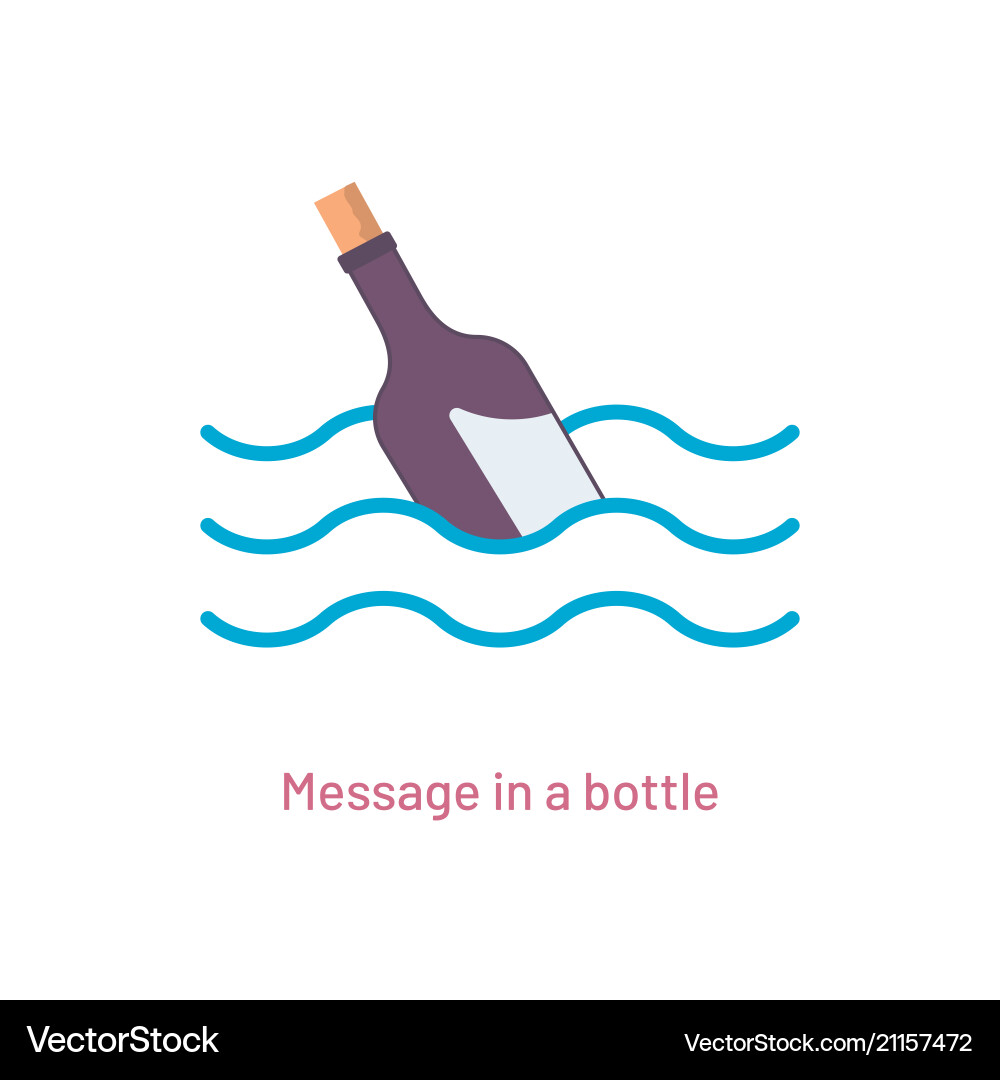 Message in a bottle icon vector image