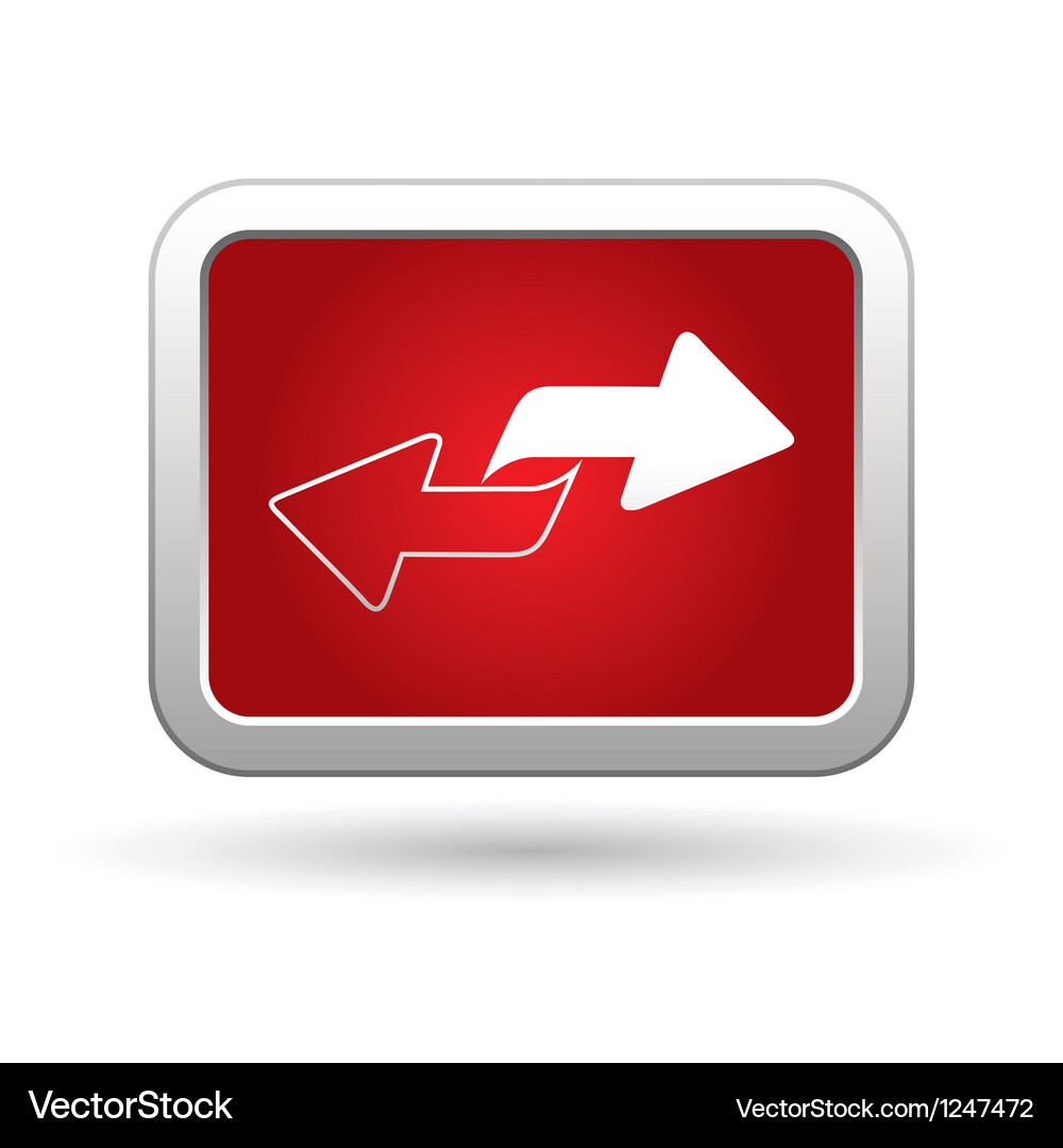 Red Refresh Button Icon Vector Image