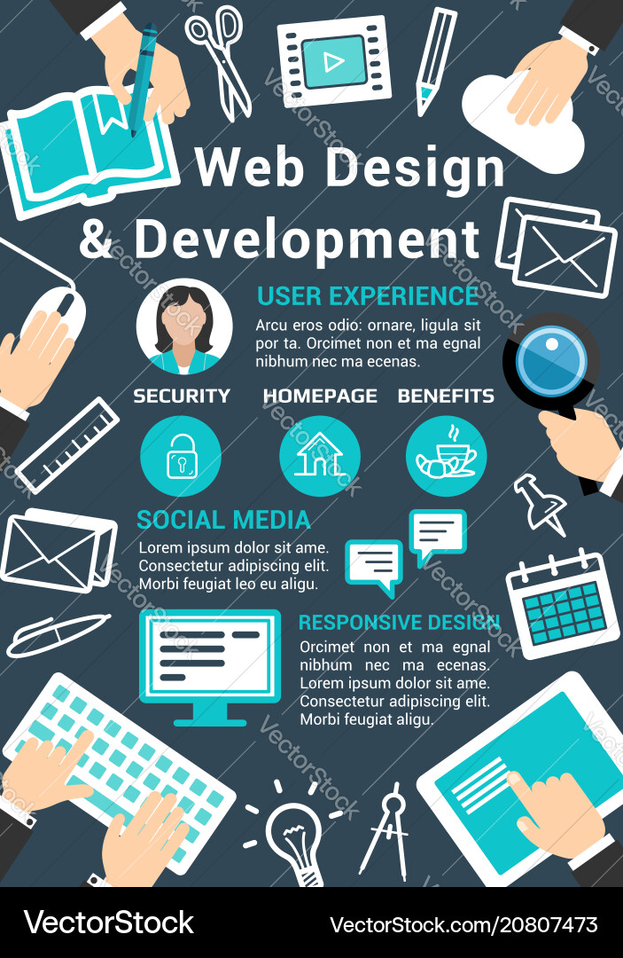 Digital Technology & Website Concepts vector image