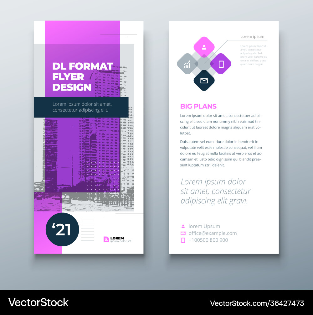 Dl Flyer Design Layout schwarz lila Unternehmen Dl Flyer Design Layout schwarz lila Unternehmen vektorbild