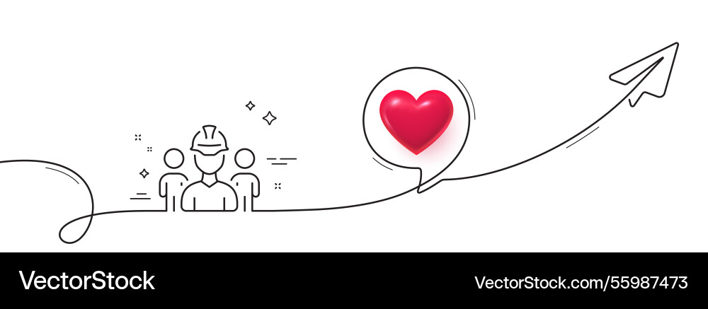 Engineering team line icon engineer or architect Engineering team line icon engineer or architect vector image