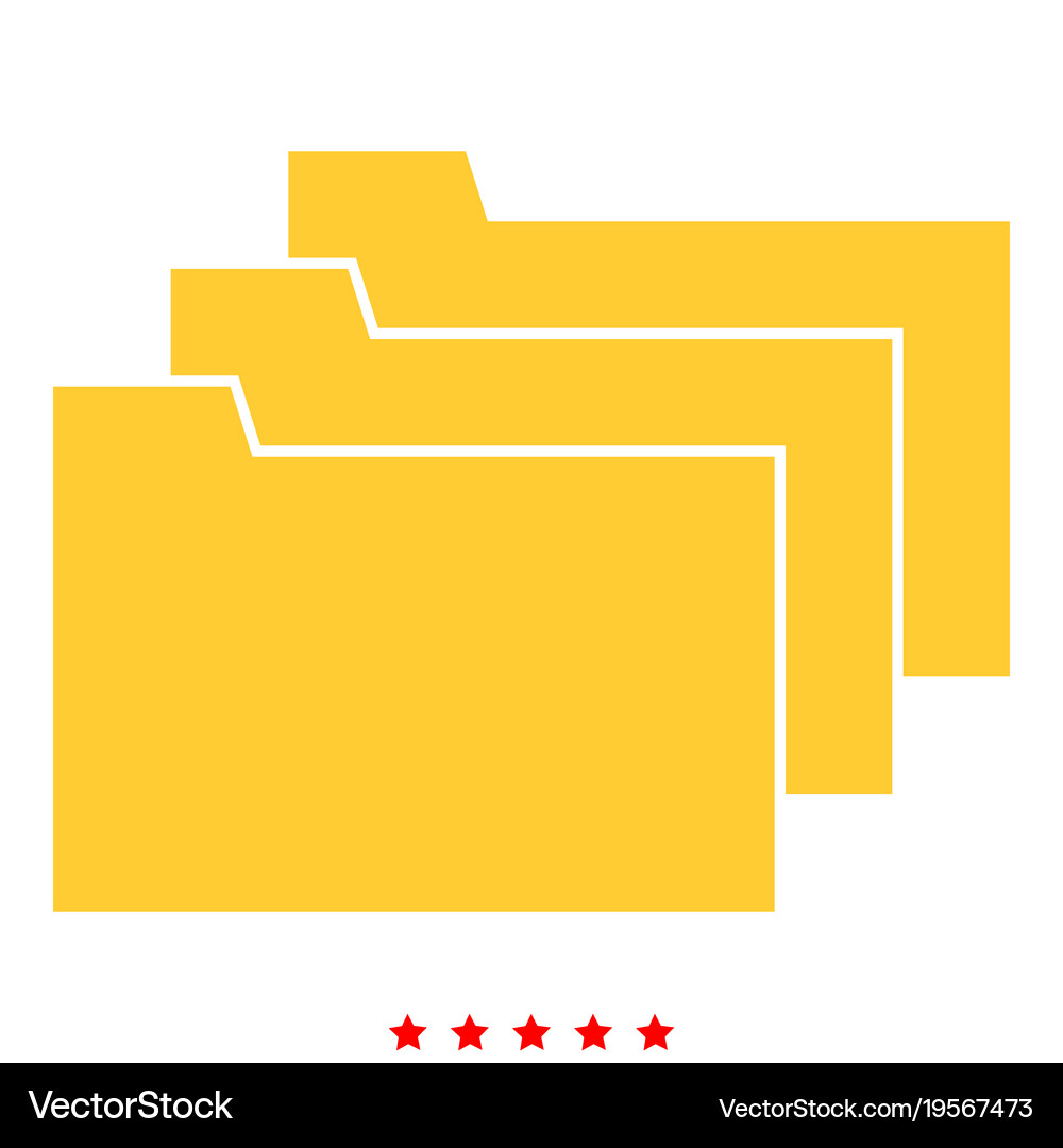 Folders icon color fill style – Royalty-Free Vector | VectorStock, image size:1000x1080
