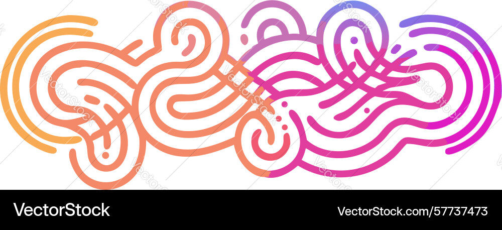 Gradient wavy swirls abstract pattern colorful vector image