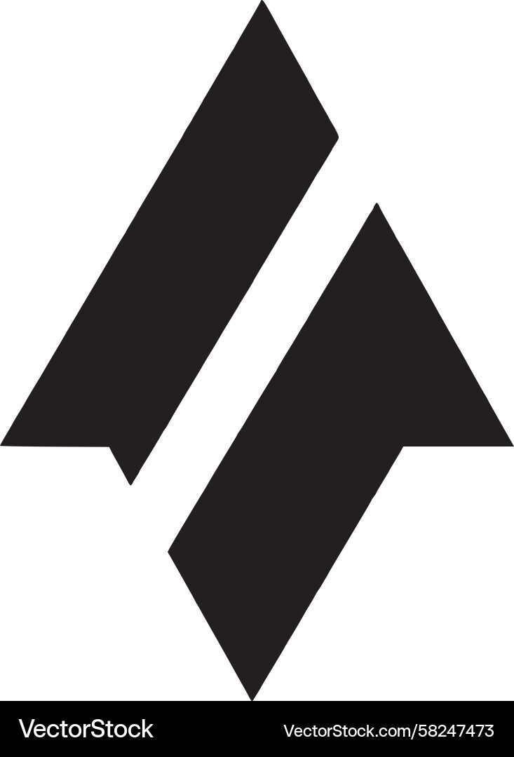 Split Arrow Icon - Sharp Ascent Vector Image