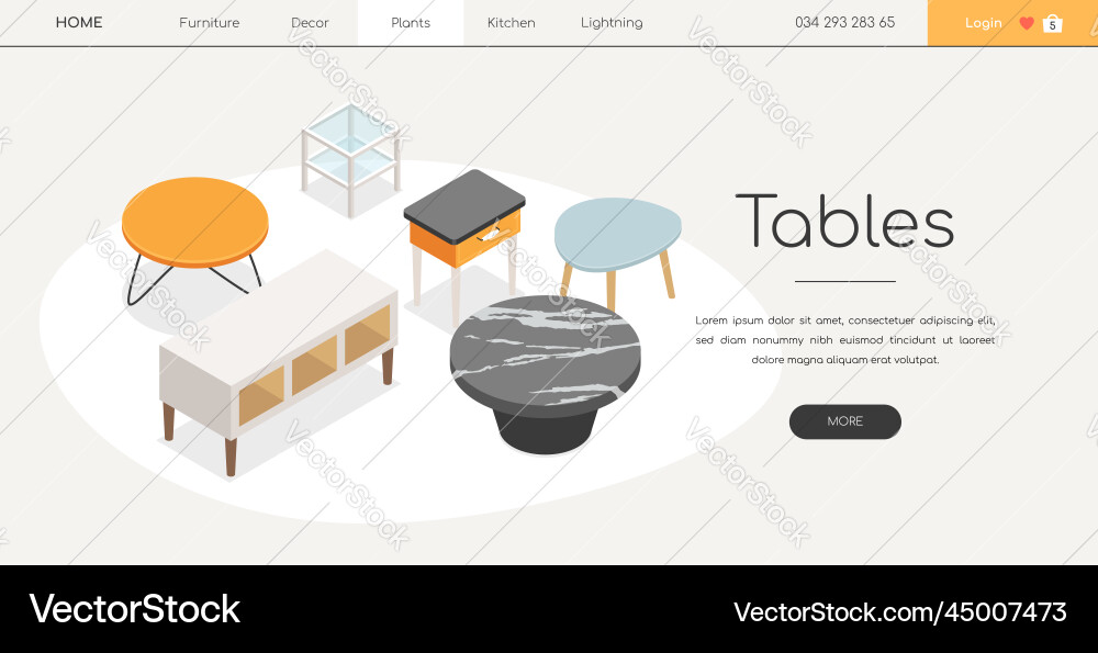 Tables and surfaces - line design style isometric Tables and surfaces - line design style isometric Vector Image