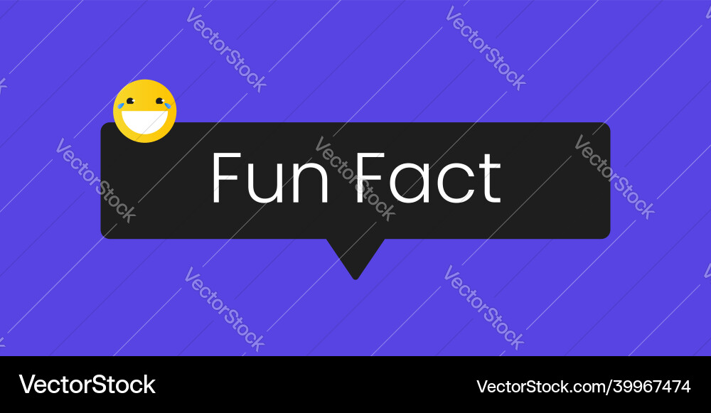 Fun fact message template with smiling face Fun fact message template with smiling face vector image