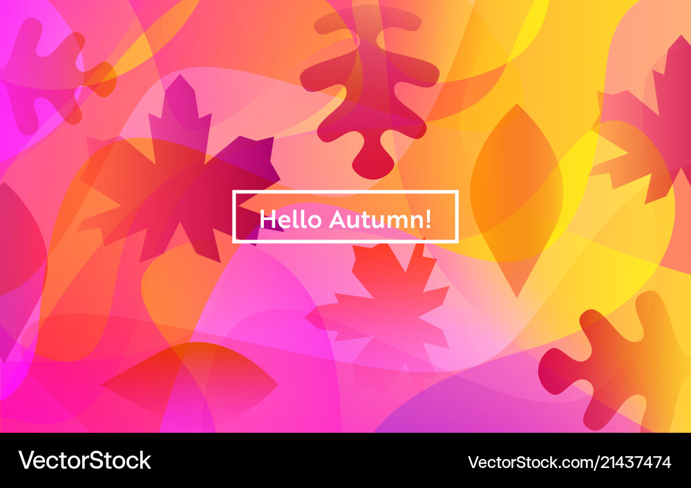Hello autumn layout with leaves for web page Hello autumn layout with leaves for web page vector image