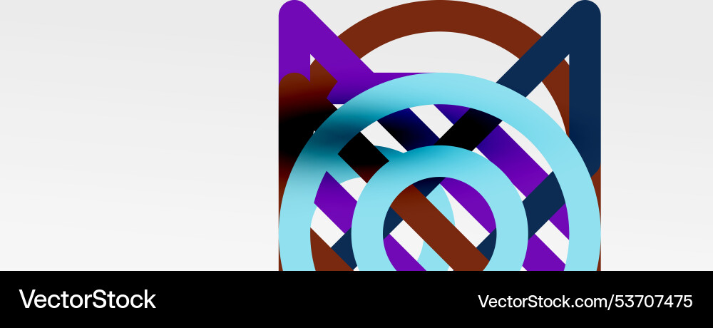 Abstract background - colorful circle lines Abstract background - colorful circle lines Vector Image
