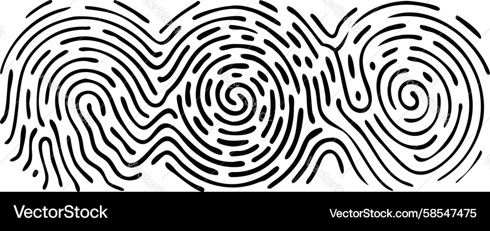 Abstract Biometric Wave Pattern Vector Image
