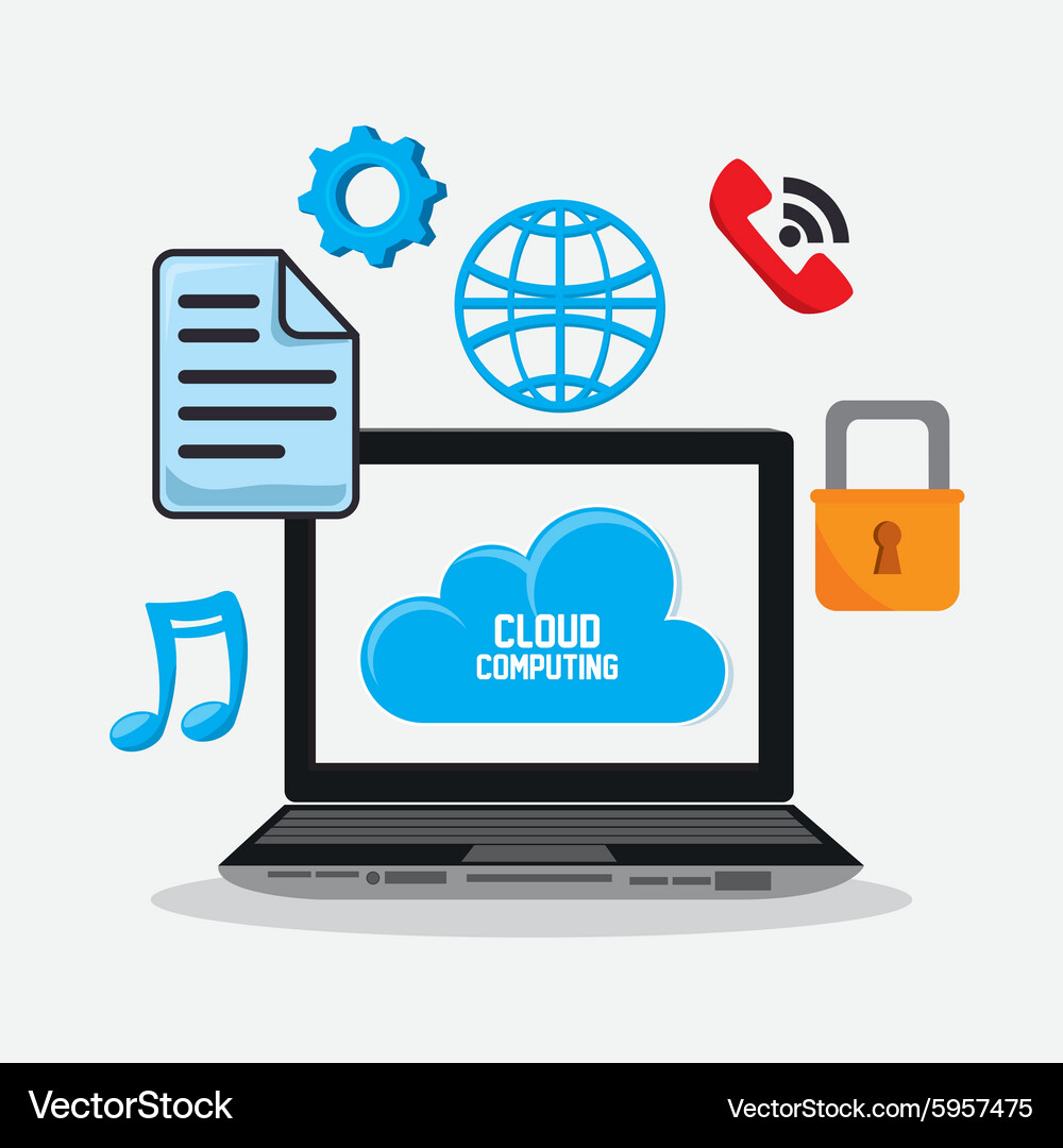 Cloud computing design Vector Image