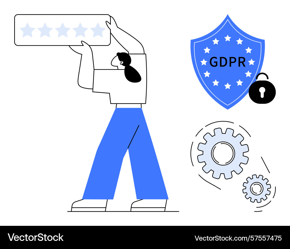 Data privacy protection with gdpr compliance Vector Image