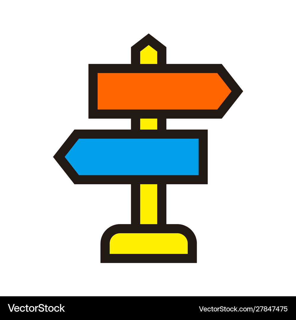 Directions icon isolated on white background from – Royalty-Free Vector |  VectorStock, image size:1000x1080