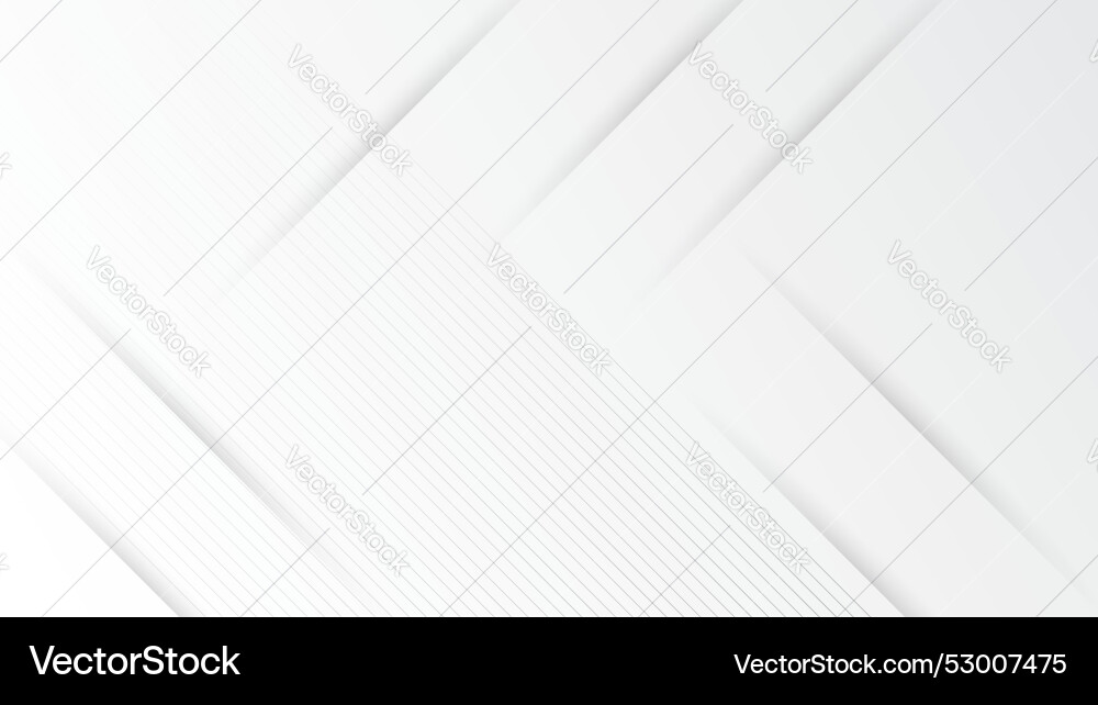 Elegant white background with diagonal 3d shape vector image