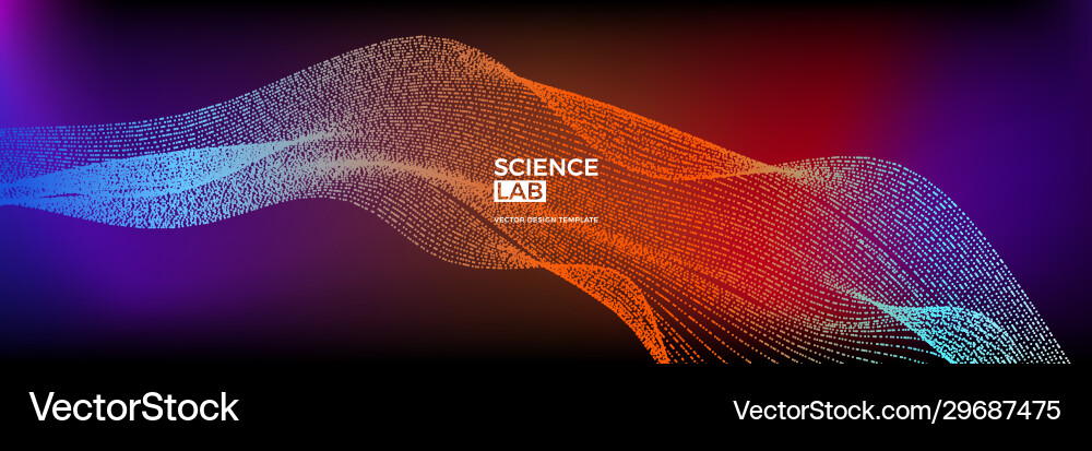 Futuristic background with dynamic particles vector image