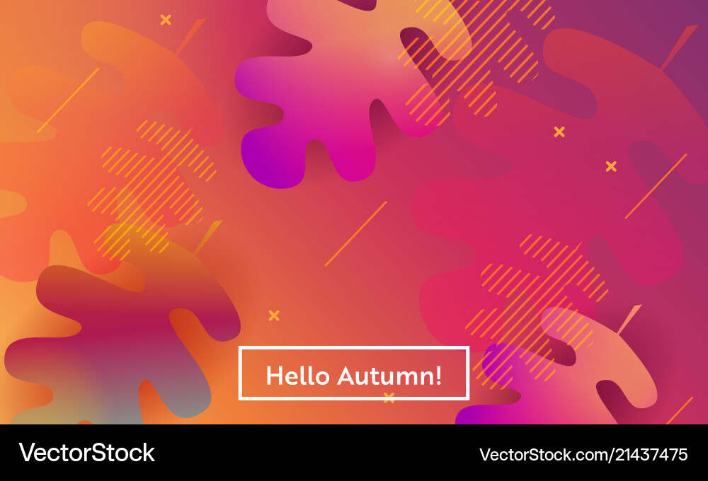 Hello autumn layout with leaves for web page Hello autumn layout with leaves for web page vector image
