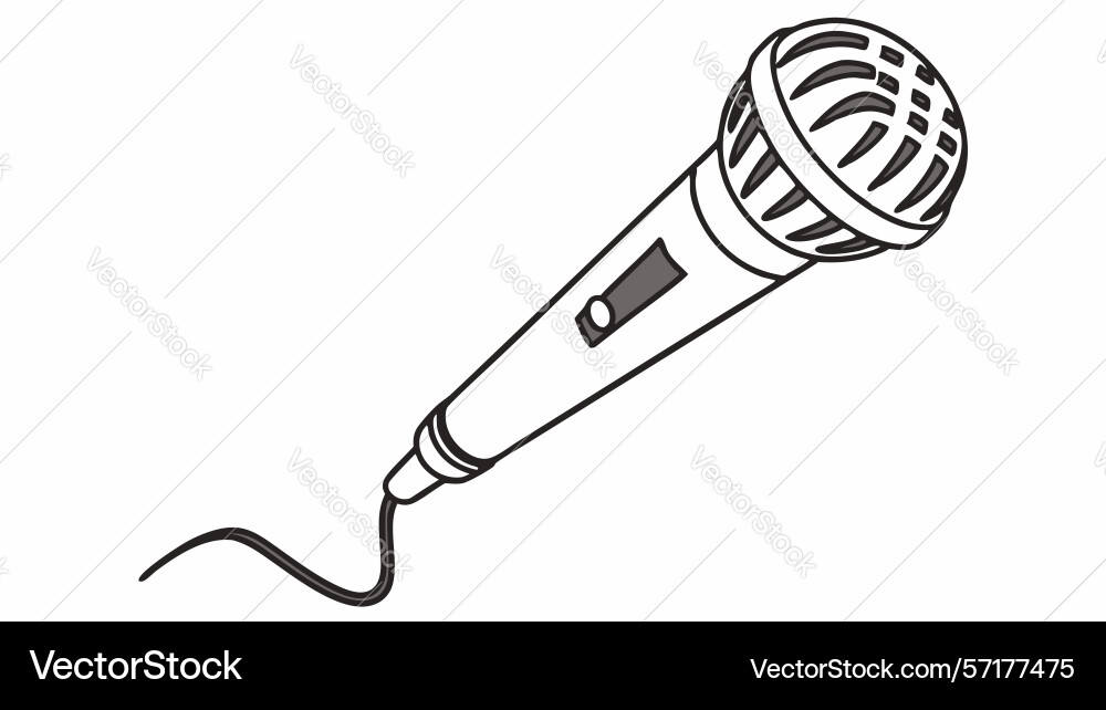 Modern microphone stand design generative ai vector image